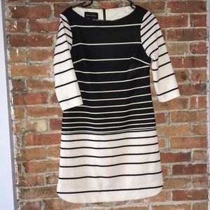 Black & Ivory striped dress 🌓